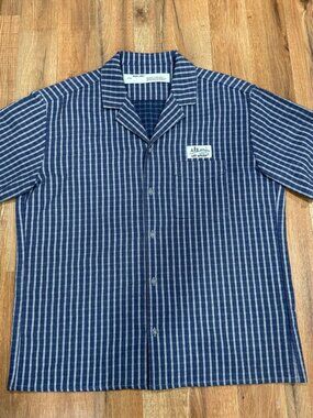 Rare Off-White Blue Stripped Holiday Shirt